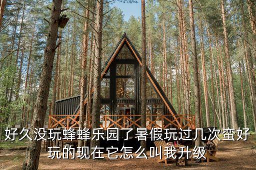 好久沒(méi)玩蜂蜂樂(lè)園了暑假玩過(guò)幾次蠻好玩的現(xiàn)在它怎么叫我升級(jí)