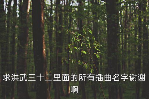 求洪武三十二里面的所有插曲名字謝謝啊