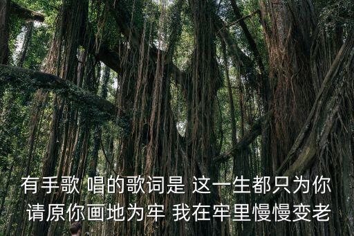 畫地為牢歌詞，劃地為牢誰唱的歌詞是什么