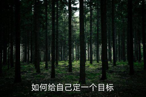 定個小目標，怎么才能定自己的目標