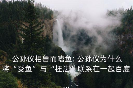  公孫儀相魯而嗜魚: 公孫儀為什么將“受魚”與“枉法”聯系在一起百度...