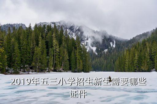 2019年五三小學招生新生需要哪些證件