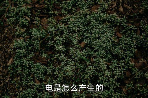 電的產生，電是有什么形成的