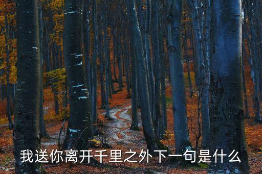 我送你離開千里之外，我送你離開千里之外下一句是什么