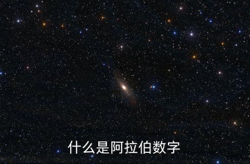 什么是阿拉伯數字