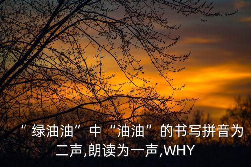 綠油油讀音,英語單詞:綠油油或藍天白云綠悠悠