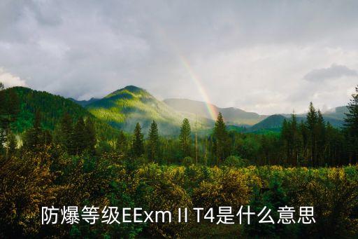 防爆等級(jí)EExmⅡT4是什么意思
