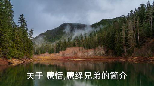 關(guān)于 蒙恬,蒙繹兄弟的簡(jiǎn)介