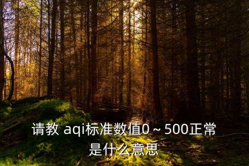 aqi是什么意思,空氣質量預報是什么意思?
