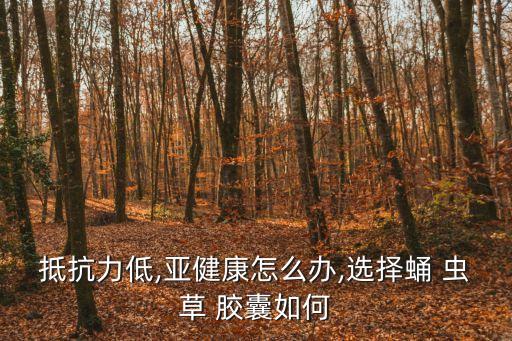 抵抗力低,亞健康怎么辦,選擇蛹 蟲草 膠囊如何