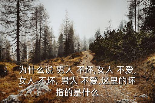 女人不壞男人不愛,男人不壞女人不愛