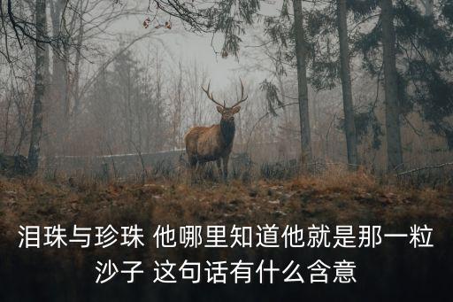 淚珠與珍珠，淚珠與珍珠有什么區(qū)別