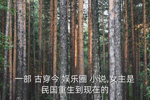 一部 古穿今 娛樂圈 小說,女主是民國重生到現(xiàn)在的