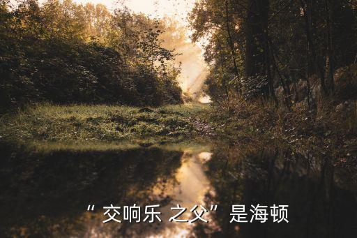 “ 交響樂 之父”是海頓