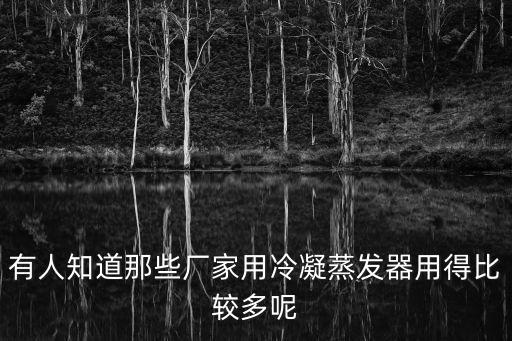 有人知道那些廠家用冷凝蒸發(fā)器用得比較多呢