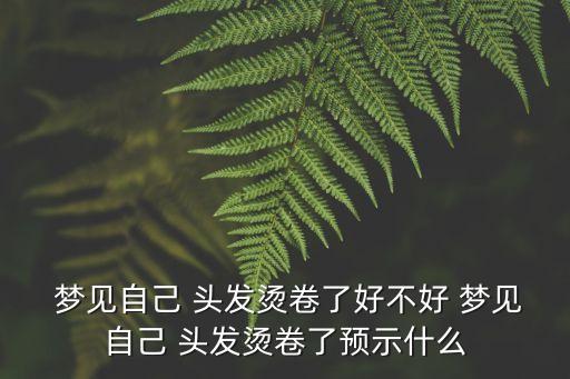 夢見燙頭發,夢見剃頭發夢太貴解釋:或許對自己生活狀態不滿
