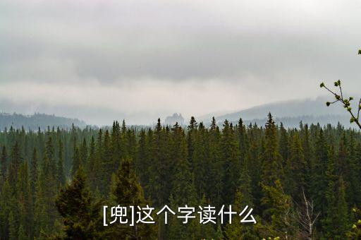 [兜]這個(gè)字讀什么