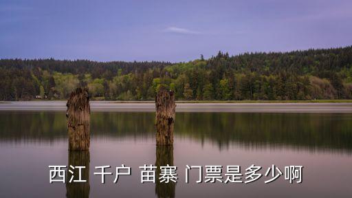 千戶苗寨門票多少錢,西江千戶苗寨門票價格及售價100元/人