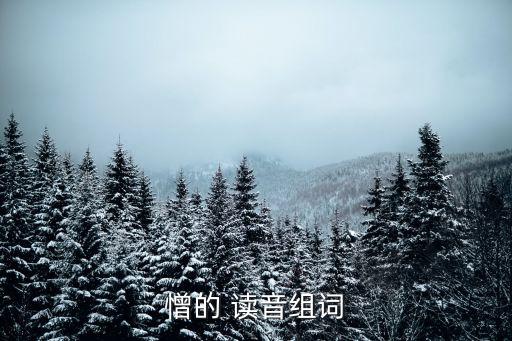 憎的 讀音組詞