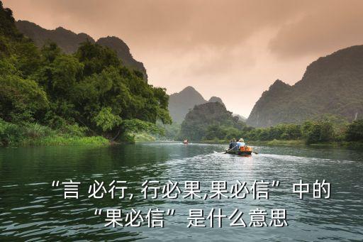 言必行行必果的意思,說必行，行必果出自《論語·魯茲》