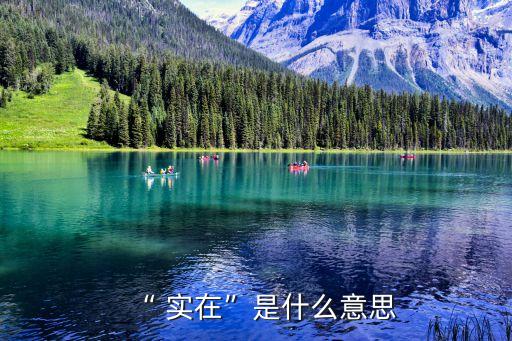 “ 實(shí)在”是什么意思