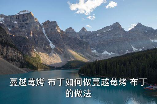 蔓越莓烤 布丁如何做蔓越莓烤 布丁的做法