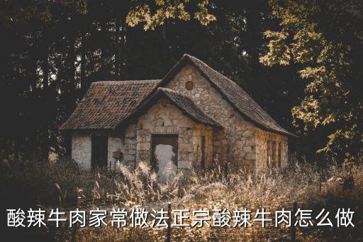 酸辣牛肉，酸辣牛肉要怎么做好吃酸辣牛肉要哪些材料如何做酸辣牛肉
