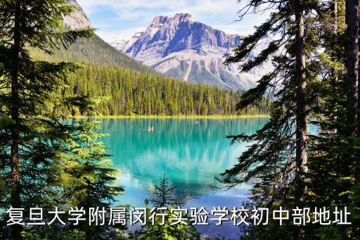 復旦大學附屬閔行實驗學校初中部地址