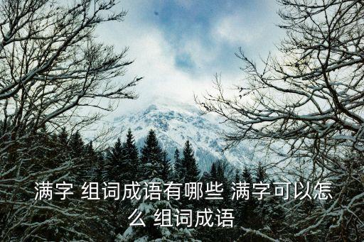 滿字組詞,第二集:滿月,滿月平滿