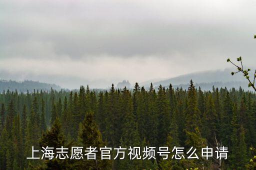 上海志愿者官方視頻號怎么申請