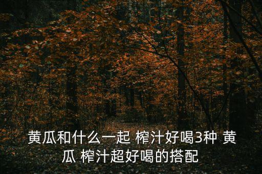  黃瓜和什么一起 榨汁好喝3種 黃瓜 榨汁超好喝的搭配