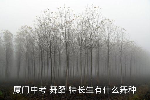 廈門中考 舞蹈 特長生有什么舞種
