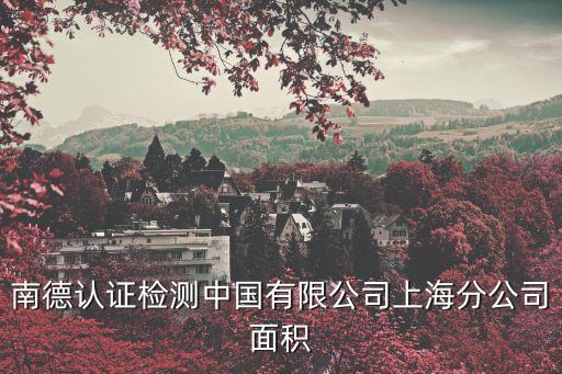 南德認(rèn)證檢測中國有限公司上海分公司面積