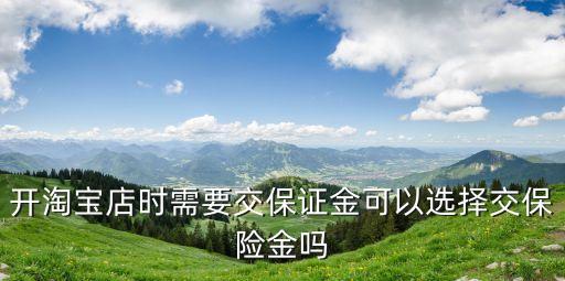 開淘寶店時需要交保證金可以選擇交保險金嗎