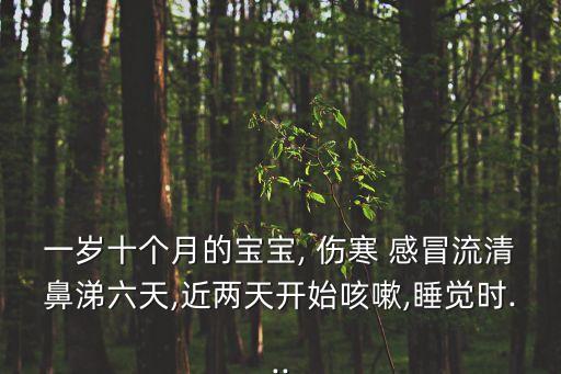 一歲十個月的寶寶, 傷寒 感冒流清鼻涕六天,近兩天開始咳嗽,睡覺時...