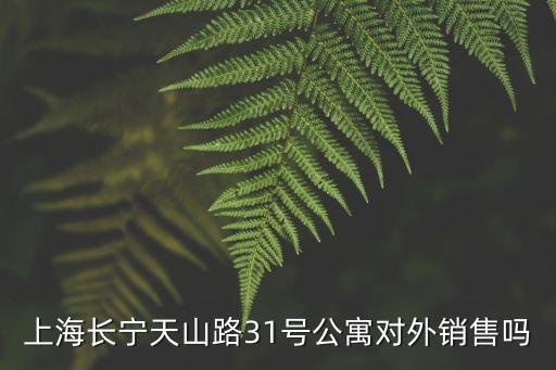 上海長(zhǎng)寧天山路31號(hào)公寓對(duì)外銷售嗎