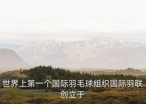 世界上第一個國際羽毛球組織國際羽聯創立于