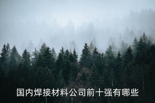 國內焊接材料公司前十強有哪些