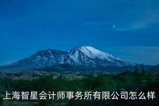 上海智星會計師事務所有限公司怎么樣