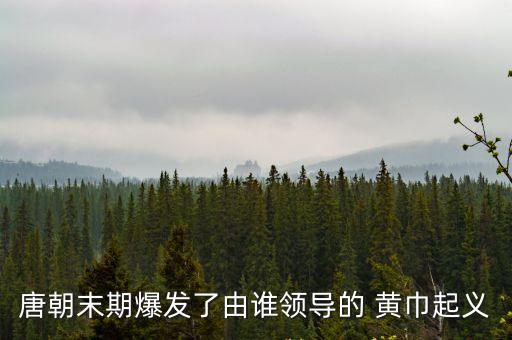 唐朝末期爆發(fā)了由誰領(lǐng)導(dǎo)的 黃巾起義