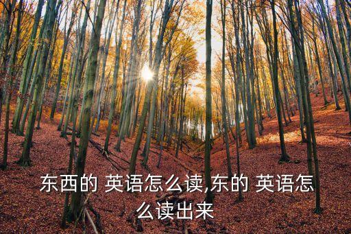東西的英語,東英語是東