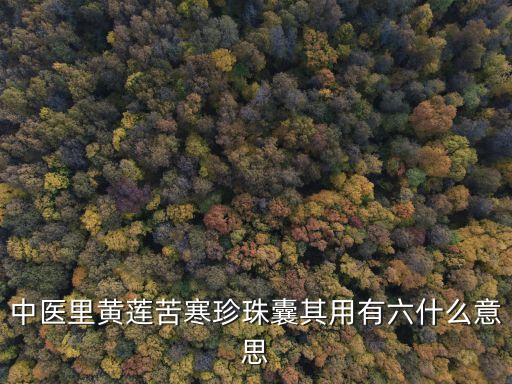 中醫(yī)里黃蓮苦寒珍珠囊其用有六什么意思