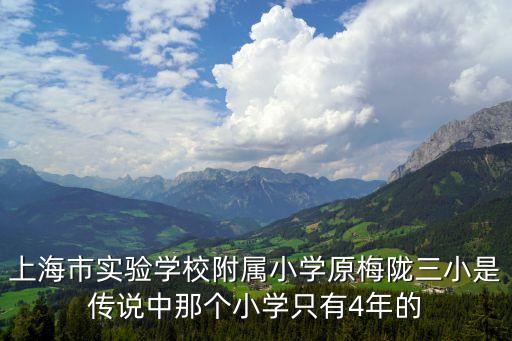 上海市實(shí)驗(yàn)學(xué)校附屬小學(xué)原梅隴三小是傳說中那個(gè)小學(xué)只有4年的