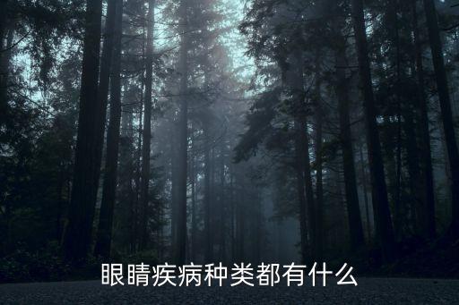 眼病種類，眼疾病的種類