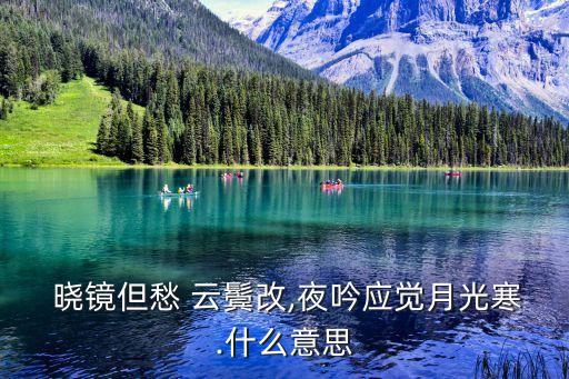 曉鏡但愁云鬢改,曉鏡:用慢歌勇敢面對夜色寒意