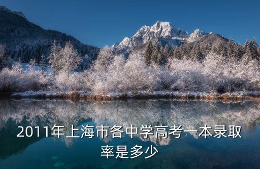 2011年上海市各中學高考一本錄取率是多少