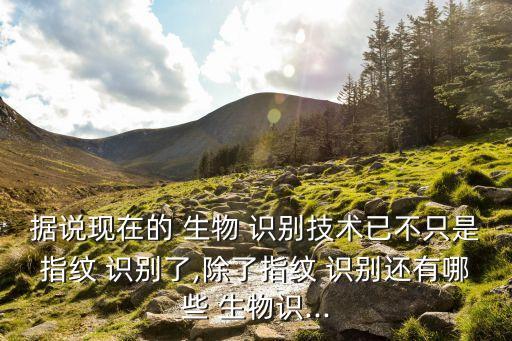 生物特征識別,采用生物識別技術進行身份識別是安全可靠準確的