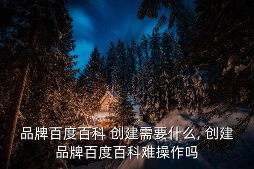 品牌百度百科 創建需要什么, 創建品牌百度百科難操作嗎