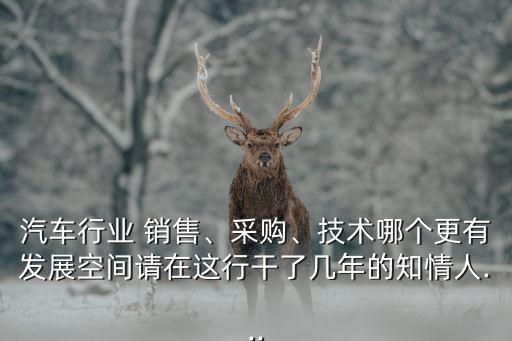 銷售為王,汽車行業(yè)是朝陽產業(yè)國家大力扶持所以行業(yè)還可以