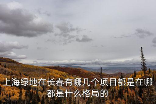 上海市城市綠地規劃，上海綠地21城在哪里